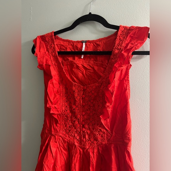 Free people red crochet dress - Picture 5 of 9